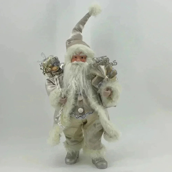 FROSTED FOREST SANTA CLAUS STANGING - Picture 1 of 3